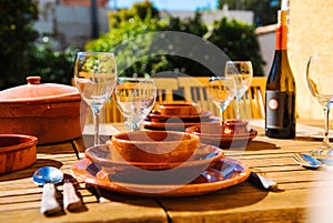 Table with a crockery