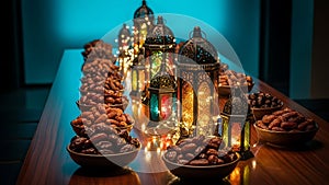 Table with Dates and Lanterns