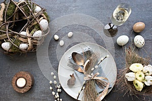 Table decoration for a easter dinner