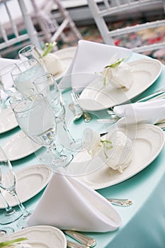 Table details from a wedding