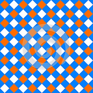 Table diagonal cloth seamless pattern orange and blue