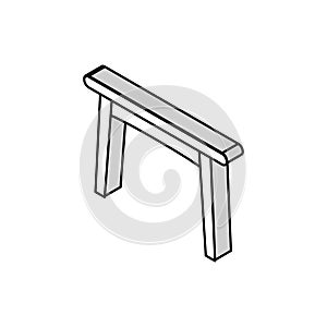 table dinning isometric icon vector illustration