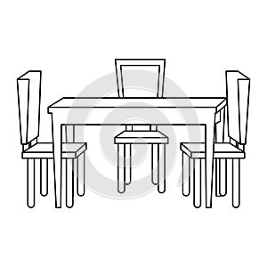 table dinning room with chairs