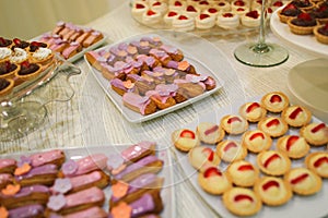 Table full with home made cakes