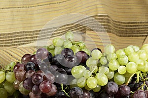 Table grapes of different types and colors