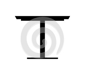 Table icon illustrated in vector on white background