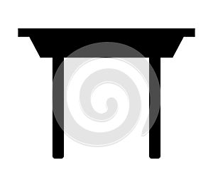 Table icon illustrated in vector on white background