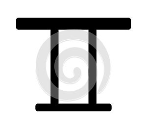 Table icon illustrated in vector on white background