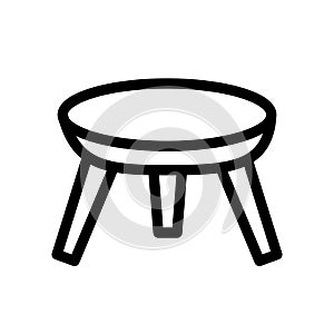 table icon logo or illustration with outline stroke style vector design