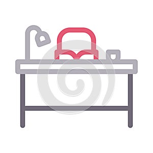 Table vector color line icon