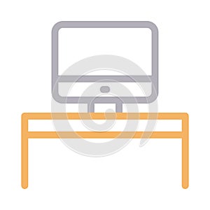 table vector color line icon