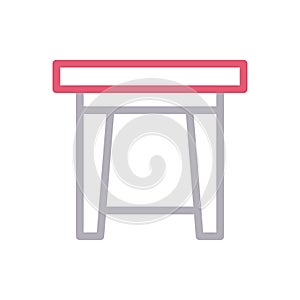 Table vector color line icon