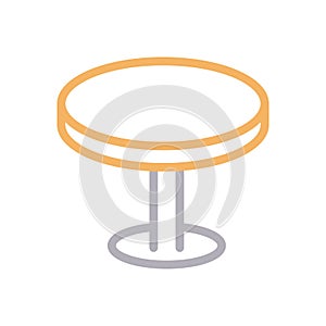 Table vector color line icon