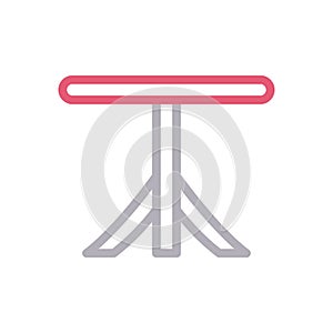 Table vector color line icon