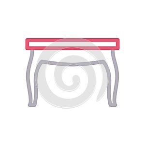 Table vector color line icon