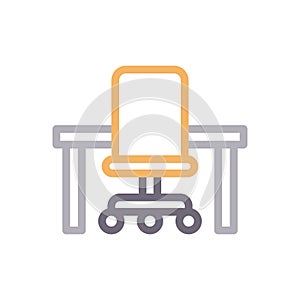 Table vector color line icon
