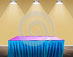 Table on interior room