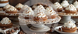 Table Laden With Frosted Cupcakes