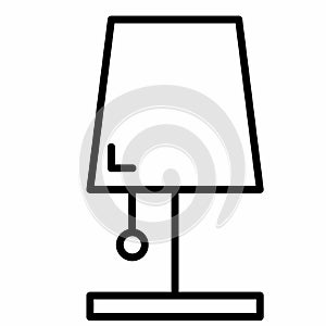 Table lamp icon, Table lamp line vector design template and illustration on white background