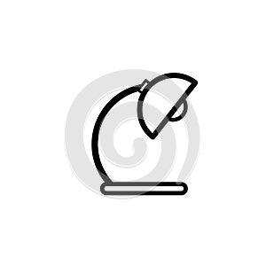 Table lamp icon on white background.