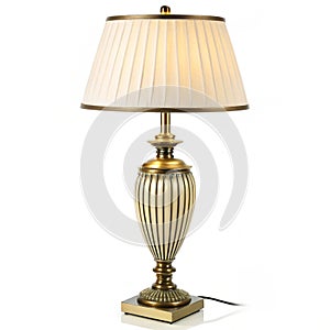 Table lamp isolated on a transparent background