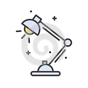 Table lamp line icon on white background for graphic and web design, Modern simple vector sign. Internet concept. Trendy symbol