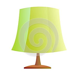 Table lamp. Modern minimalist torchere design. Cartoon style. Object isolated on white background. Vector