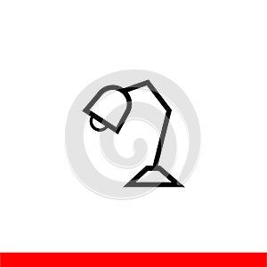 Table lamp, night lamp line icon vector