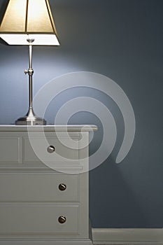 Table, lamp and trim