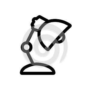 table lamp icon. reading lamp line icon