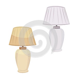 Table lamp. Vector illustration