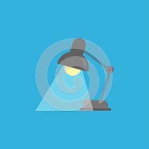 Table lamp vector isolated illustration. Light bulb illustration