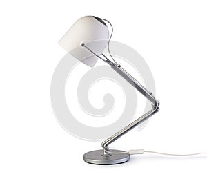 Table lamp on white background