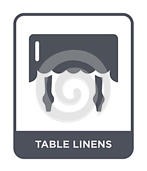 table linens icon in trendy design style. table linens icon isolated on white background. table linens vector icon simple and