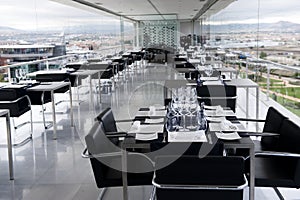 Table in luxury restaurant