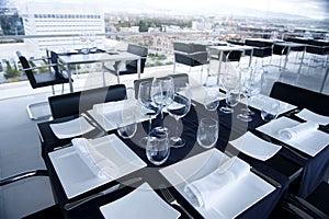 Table in luxury restaurant