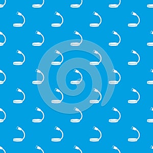 Table microphone pattern vector seamless blue