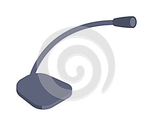 Table microphone vector icon conference symbol isolated on a white background.