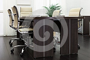 Table in a modern office