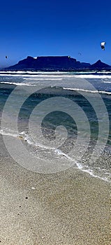 Table mountain , bloubergstrand , cape town