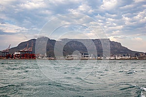 Table mountain from Granger bay in winter time.