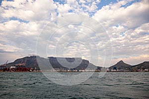 Table mountain from Granger bay in winter time.