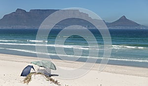 Table Mountain, photographed from Bloubergstrand, Cape Town, South Africa