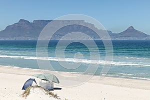 Table Mountain, photographed from Bloubergstrand, Cape Town, South Africa