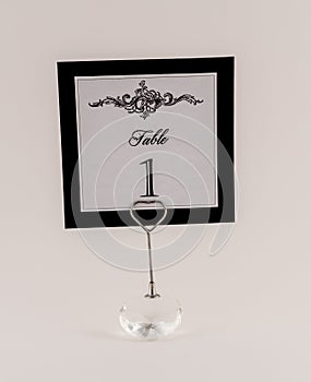 Table Number Sign and Holder