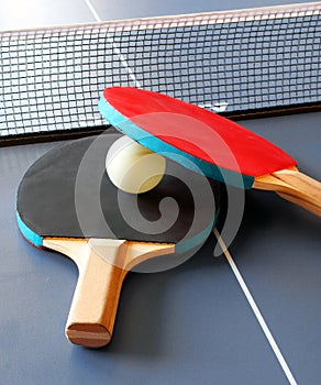 Table ping pong with rackets