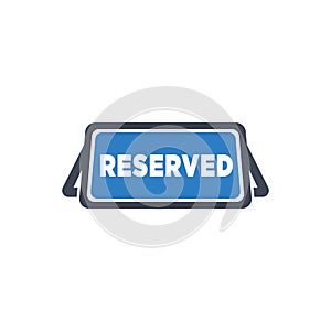 Table reserved sign vector icon