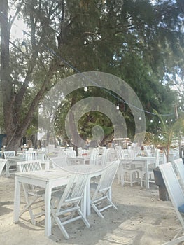 The table at restaurant in Gili trawangan