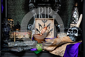 Table with ritual props