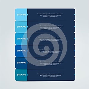 Table, schedule design template with 7 row. Vector banner